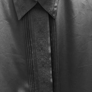 embroidered black Jacqueline Smith long slv.blouse